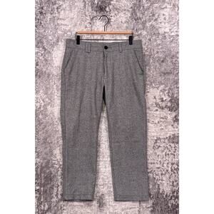 I Love Ugly Pants Small Mens Slim Kobe Gray Tweed Wool Blend Trouser